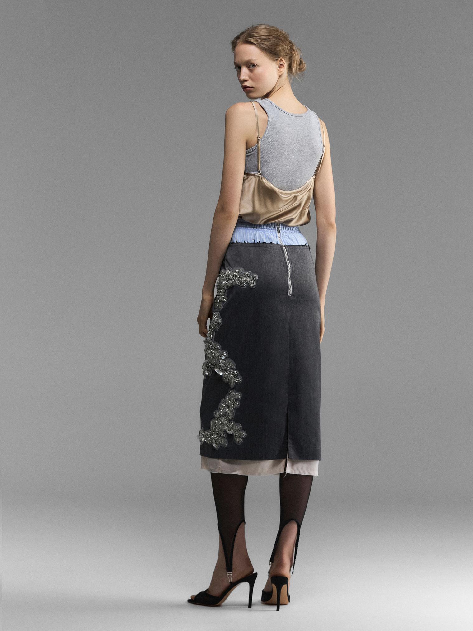 Юбка Beaded woolen